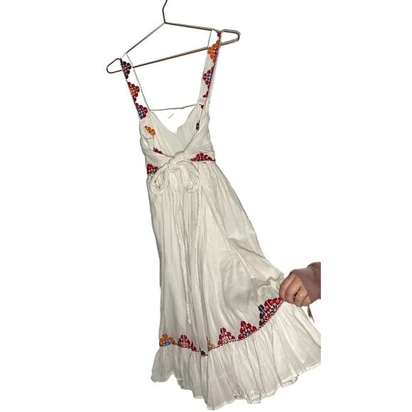 Carolina K Maxi Dress Women's Size XS Square Neck Sleeveless White Multicolored - Picture 3 of 11